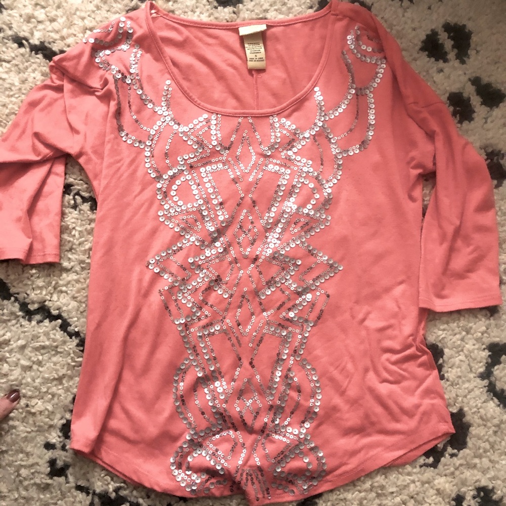 Daydrip 3/4 Shirt with sequins - Size Small